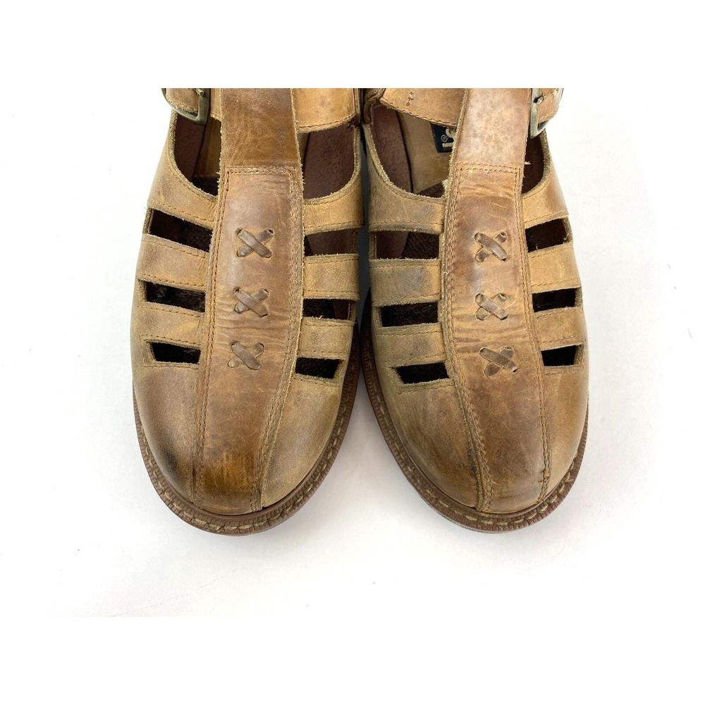 90s Skechers Nubuck Leather Loafers Womens 9.5 B Brown Flats Original Footwear - Picture 6 of 11
